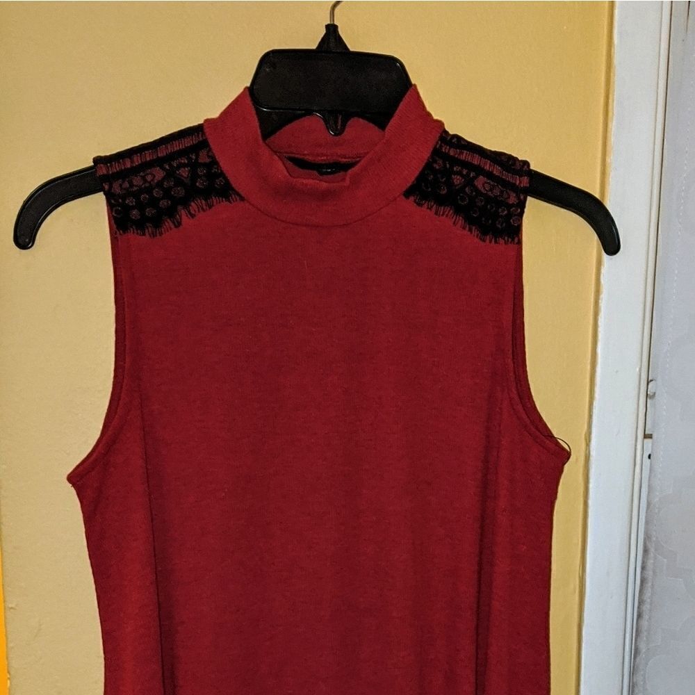 NWNT Guess  Red Sleeveless Swing Dress Size S - Picture 2 of 5